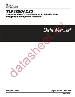 TLV320DAC23GQE datasheet  